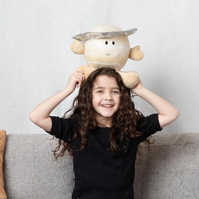Celestial Buddies Saturn Buddy | 10" Soft Stuffed Plush, Embroidered Features, Fun Planet Facts Tag for Kids – STEM Learning, Educational Gift, Classroom & Homeschool Science Space Astronomy | 0+