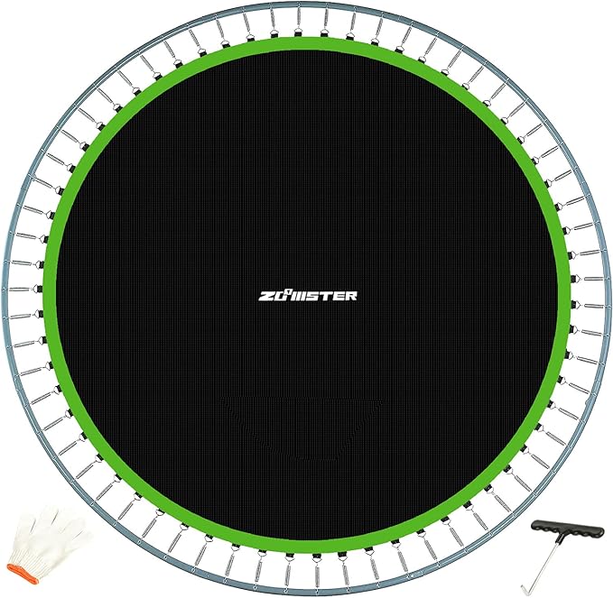 Zoomster Replacement Jumping Mat, Fits 15 ft Round Trampoline Frame with 96 V-Hooks, Using 7" Springs 160" Premium Trampoline Mat (Spring not Included)