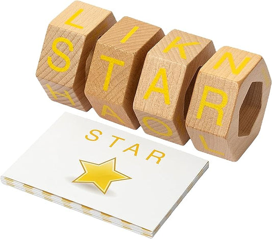 Spinning Speller - Expansion Pack - Wooden Spelling Game - Frustration-Free Montessori Learning Letters Educational Games for Kids - Combines ABC Blocks Puzzle & Flashcards into Easy Fun Activity