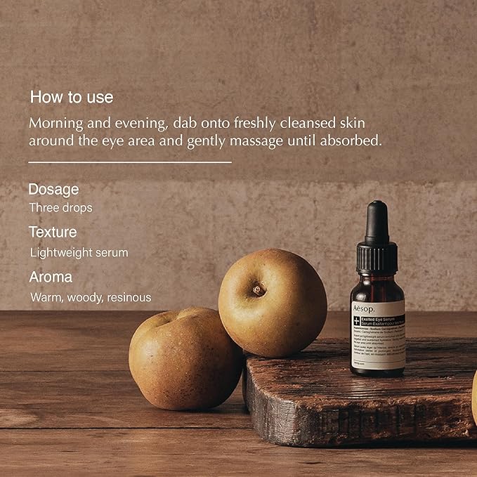 Aesop Exalted Eye Serum - Potent, Lightweight Serum with Vitamins B, C, and E for Hydrated, Replenished Eyes - (15 mL)