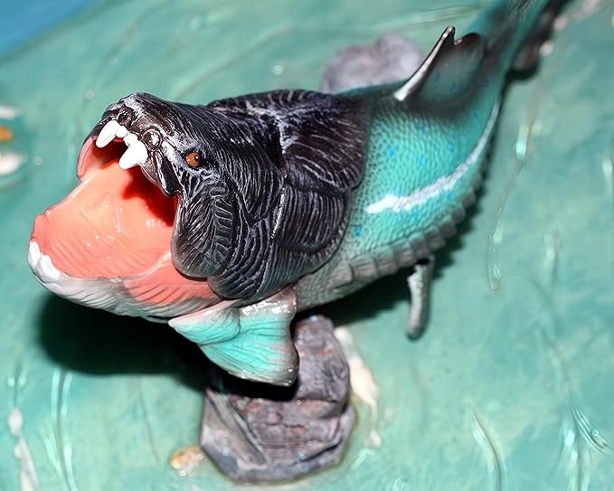 Gemini&Genius Dunkleosteus Animal Toy, Dinosaurs Realistic Dunkleosteus Figurine with Movable Jaw Action Figure Toys for Kids