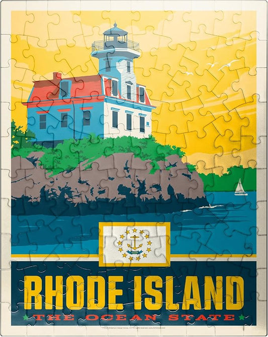 MyPuzzle Rhode Island: The Ocean State - Premium 100 Piece Jigsaw Puzzle for Adults