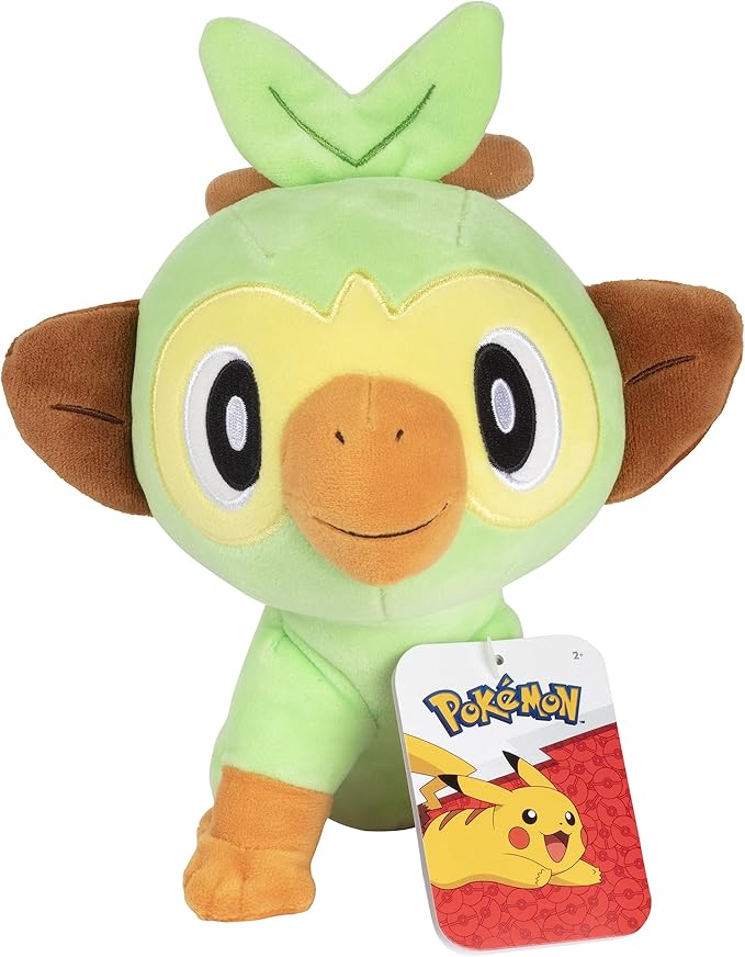 Pokemon 8" Grookey Plush Officially Licensed - Sword and Shield Starter Figure - Authentic Soft Stuffed Animal Toy - Holiday Christmas Stocking Stuffer Gift for Kids, Boys, Girls - 2+
