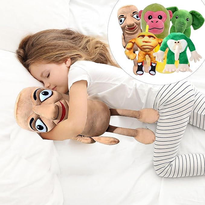 Zenitsu Italian Brainrot Plush Expressive Doll Funny & Unique Gift for Boys and Girls, Creative Home Décor Plush Toy for Christmas, Birthday (5pcs-1)