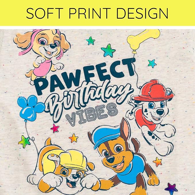 Paw Patrol Birthday T-Shirt Toddler to Little Kid Sizes (2T - 7-8)