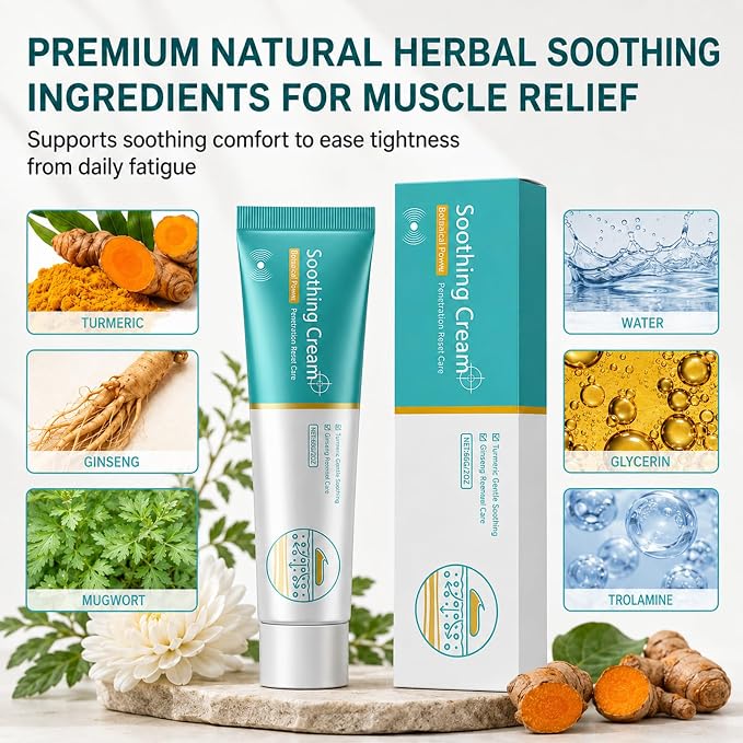 2PCS Herbal Vein Care Cream for Legs & Shoulders, Botanical Massage Cream,Fast-Absorbing Moisturizing Formula for Daily Skin Care