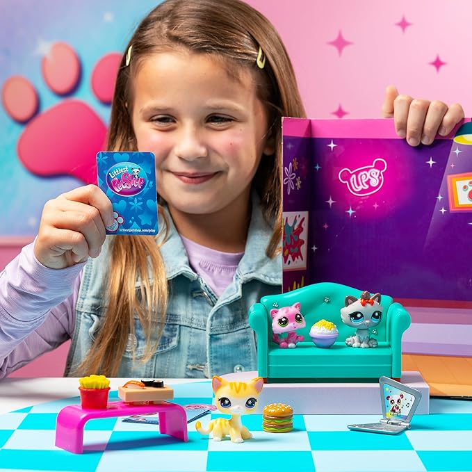 Littlest Pet Shop - Diner Dash Play Pack, Gen 7 Authentic LPS Bobble Head Toy Figure, Collectible Toy Animal, Ages 4+ - Amazon Exclusive