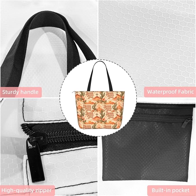 Christian Cross Jesus God Yoga Mat Bag for Women with Mats Bags Carrier Carryall Canvas Tote with Zipper Pocket, Polyester Gym Bag for Yoga Pilates Beach Travel Fitness Workout Gifts for Yoga Lovers