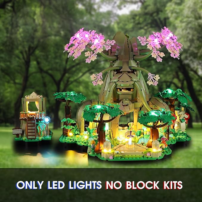 Vaodest LED Light for Lego 77092 Great Deku-Tree 2-in-1 Set,Design and Configuration Compatible with Model 77092(LED Light Only, Not Building Block Kit)