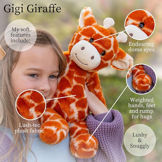 World's Softest Plush Giraffe, Lushee, Large, 16" Stuffed Animal for Baby, Toddler, Kids, Adults - Giraffe Plush Toy-Adorable Toy Made from Kid-Friendly, Quality Materials