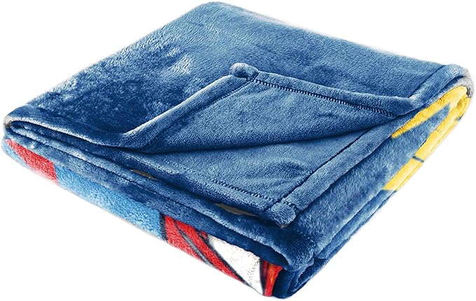 Jay Franco Kids Plush Throw Blanket – Soft & Cozy Fleece Throw for Bedroom & Couch Décor, Official Licensed Product, Blue - Cars, 60x90 - Large Blanket