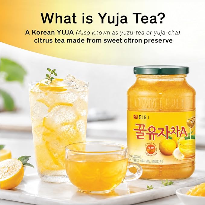 Damtuh Korean Honey Citron Tea Yuja Preserves – Natural Sweetness, No Artificial Additives, Perfect for Tea, Jam, or Salad Dressing – 2.2lb, 1000g(Pack of 2)