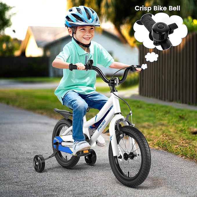 BABY JOY Kids Bike, 12 14 16 18 20 Inch Children Bikes for Boys Girls Teens 3-8 8+ Years w/Training Wheels or Kickstand, Handbrake, Coaster Brake & Removable Basket, Kids Bicycle of Multiple Colors