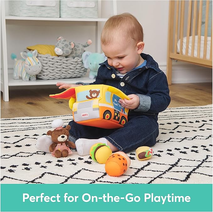 Baby GUND Play Soft Collection, My Little Food Truck 5-Piece Plush Playset with Rattle, Squeaker and Crinkle Sound Toys, Sensory Toy for Babies, 7.5”