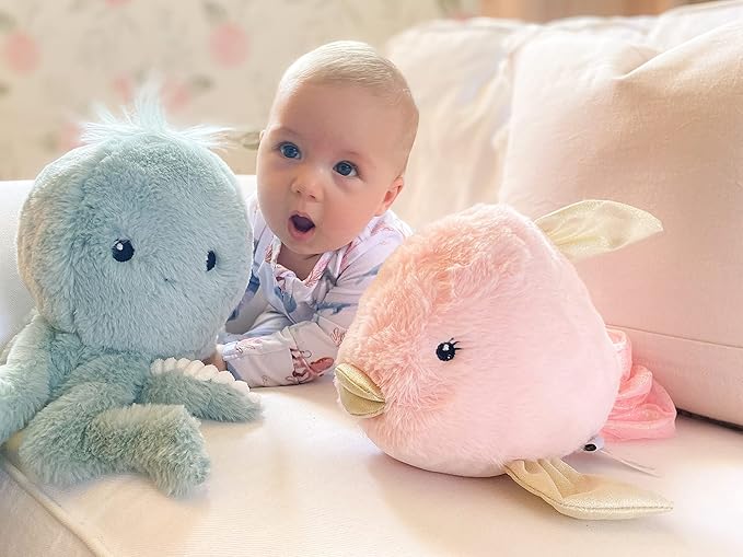 MON AMI Crystal The Fish Stuffed Animal – 13”, Fish Plush, Use as Toy or Nursery Room Décor, Great for Kids of All Ages