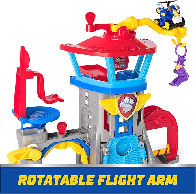 Paw Patrol: Air Rescue, Pup Squad Adventure Bay Airport Playset, with Chase Toy Car Vehicle Launcher, Kids Toys for Boys and Girls 3+