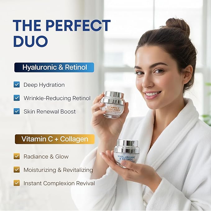 Clear Beauty Face Moisturizer Cream Value Set – Dermatologist Tested, Anti Aging, Korean Skin Care – Firms, Deep Hydration, Smooth & Rejuvenates Skin – Vegan, Clean Beauty, Cruelty Free – Pack of 2