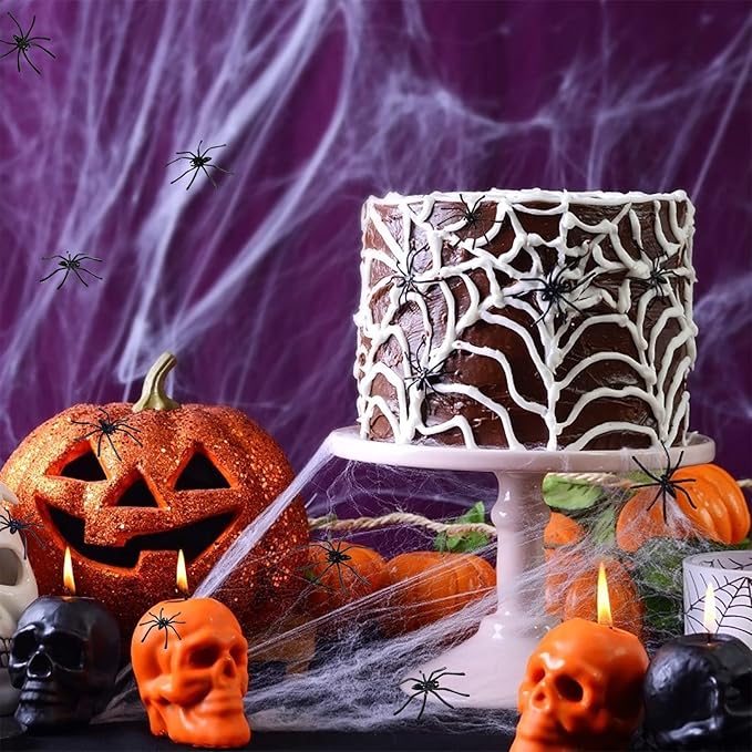 BAINFE 100PCS Plastic Spiders Halloween Realistic Spiders Black Fake Spiders Small Spider Toys for Prank Haunted House Halloween Party Supplies