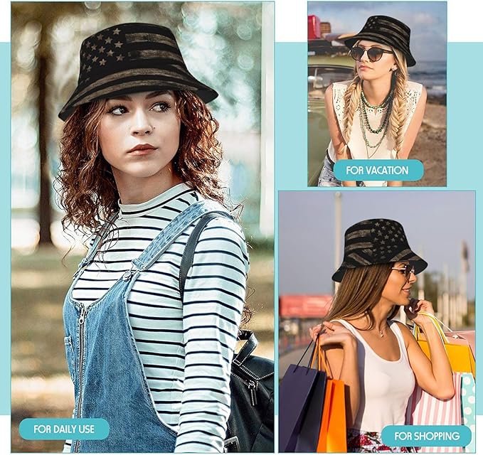 Bucket Hats Fashion Sun Cap Packable Outdoor Fisherman Hat for Women and Men