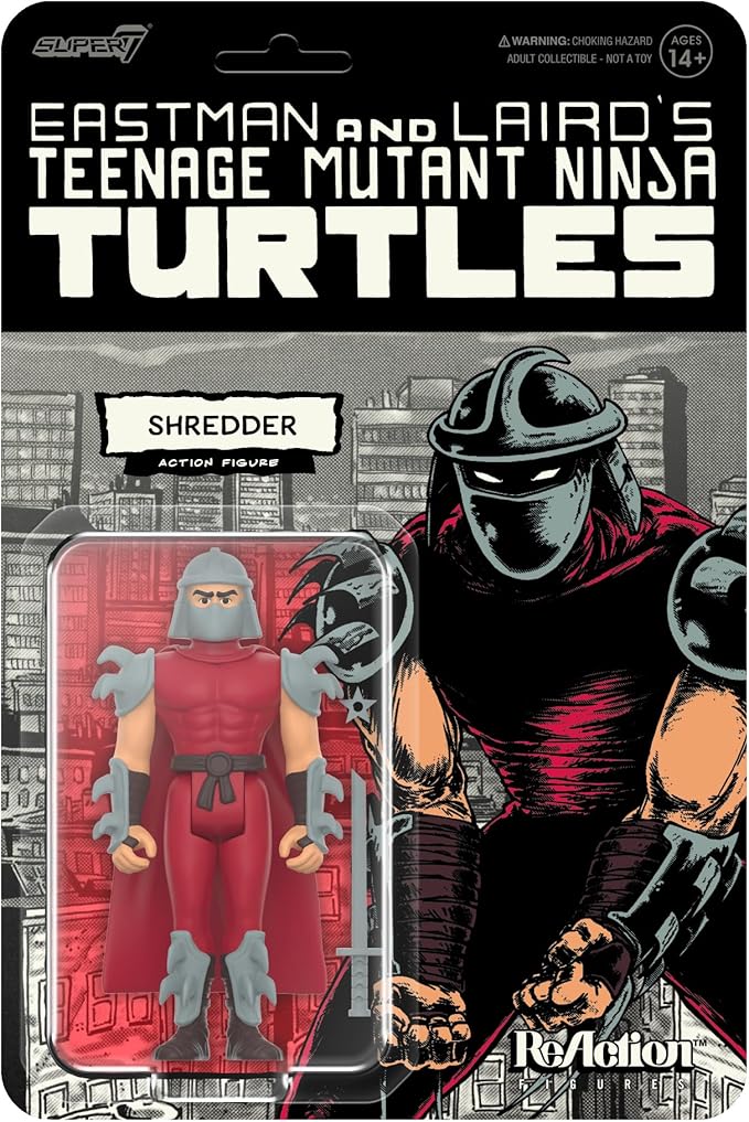Super7 Teenage Mutant Ninja Turtles Shredder (Comic Color) - 3.75" TMNT Action Figure with Accessories Classic Cartoon Collectibles