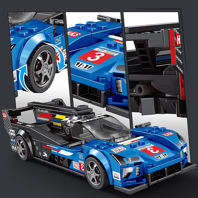 HIGH GODO Speed Racing Car Building Set, Super Car Model Kit, Collectible Cars Construction Toys Gifts for Adults and Teens Age 14+ (294 Pieces)