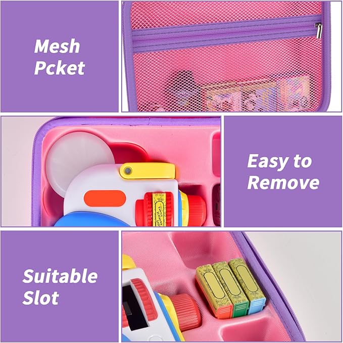 Blue & Pink, 2 Cases Compatible with Little Tikes for Story Dream Machine Books Starter Set (Box Only)