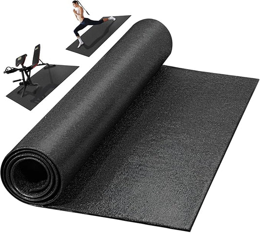 Fitvids Treadmill Mat 1/4" Thick Non-Slip Gym Mats Floor Protection Pad Compatible for Treadmills,Elliptical,Exercise Bikes,Stationary Cycles and Accessories