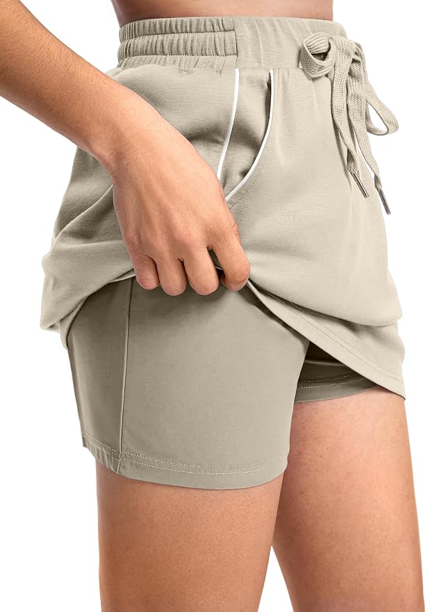 Womens 2 Piece Skirt Sets Summer Sleeveless Travel Outfit | Color Block Tennis Skort Sets, Built-In Shorts with Pockets, Aiportl Vacation Athletic Matching Sets