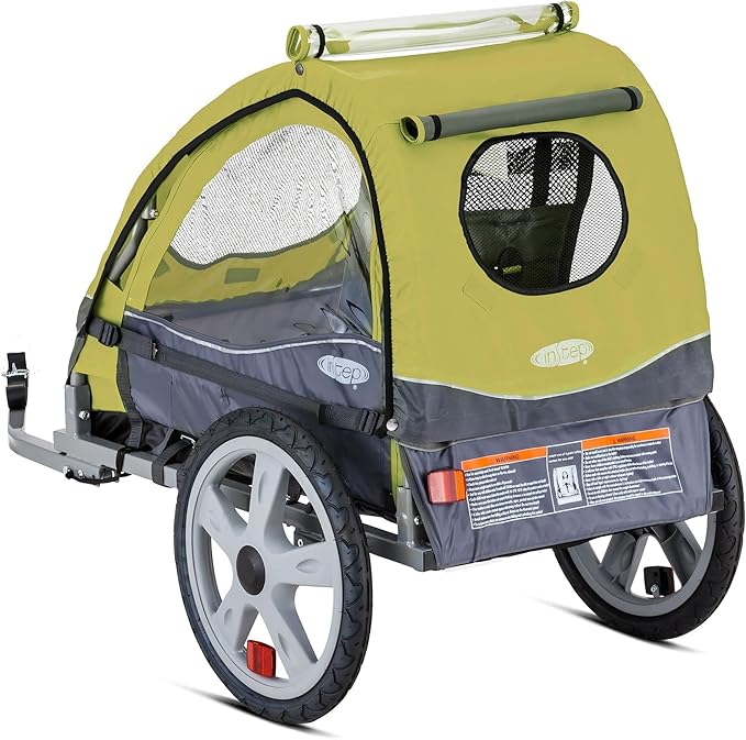 InStep Take 2 or Sync Kids Bike Trailer, Single or Double Seat, Universal Coupler, Folding Frame, Quick-Release Wheels, Canopy with Bug Screen and Weather Shield, Bike Trailer for Kids