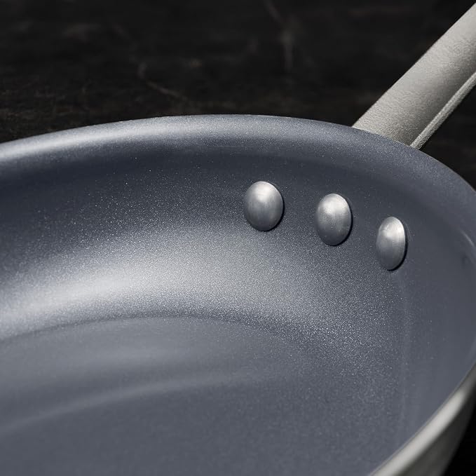 Tramontina Professional 12-Inch Ceramic Non Stick Large Frying Pan, Heavy-Gauge Aluminum Skillet with Ceramic Nonstick Coating, Dishwasher and Oven Safe, Gray