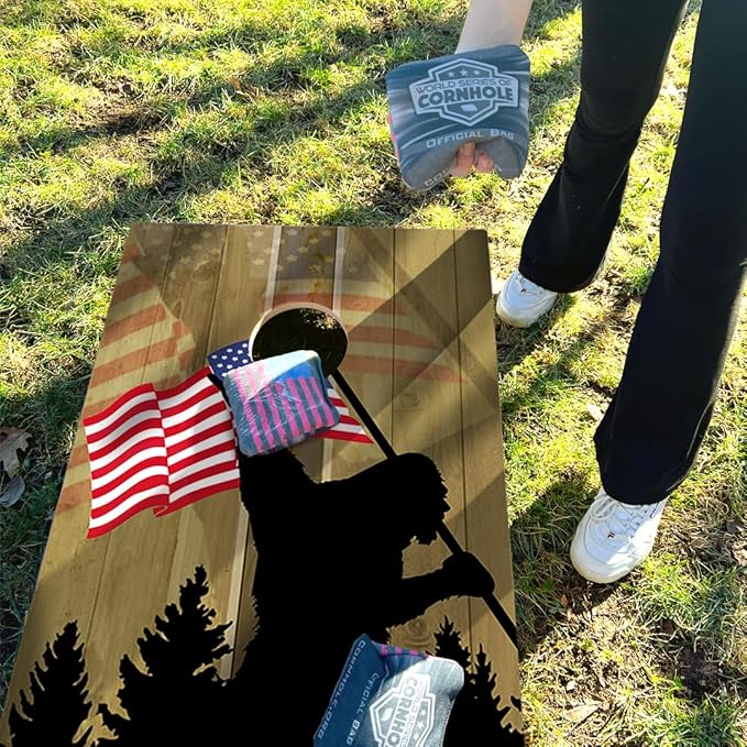 World Series of Cornhole Regulation Size Cornhole Boards - Lightweight & Durable All-Wood Construction | Backyard Bean Bag Toss Set | Outdoor Game for Tailgates & BBQs