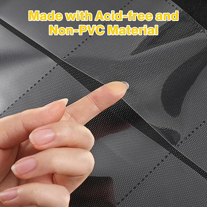Toploader Binder, Holds 160 Toploaders, 100 Toploaders INCLUDED, 4-Pocket PU Cover Top Loader Binder for 3" x 4" Rigid Toploader, Ringless Double-Sided Toploader Card Binder for TCG, Sport Cards