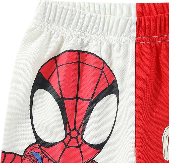 Marvel Spidey and His Amazing Friends Boys 3 Piece Tank Top T-Shirt and Shorts Set for Toddler and Big Kids