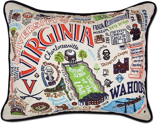 Catstudio University of Virginia Collegiate Embroidered Decorative Throw Pillow