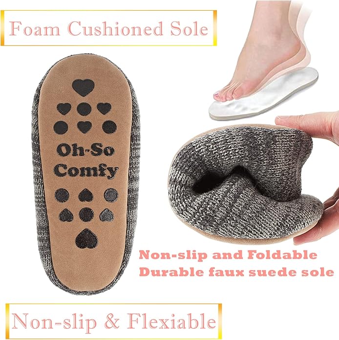 Cute Animal House Slippers, Warm Fuzzy Slipper Socks with Grippers Non Slip, Cozy Funny Gifts
