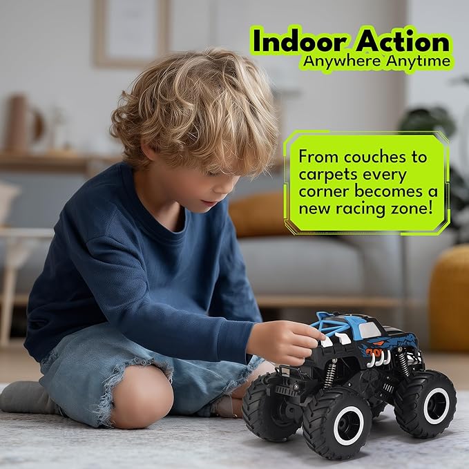Threeking 1:16 Waterproof Monster Truck Toys RC Cars Amphibious Remote Control Car Trucks 4WD All Terrain Off-Road Pickup Toy for 6 7 8 9 10 11 12 Year Old Boys Girls Kids Gifts Presents
