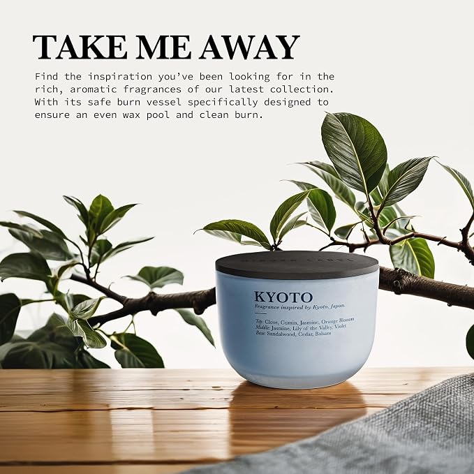 Sandalwood Jasmine Scented Candle,16oz 3 Wick Large Soy Wax Candle, 60+ Hour Burn | Non Toxic Aromatherapy Candle for Home, Meditation & Stress Relief | Luxury Candle Gift for Women and Men