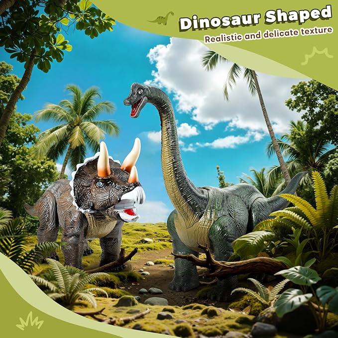 Dinosaur Ride On Toy Cars for Kids,Twinkoo Realistic Brachiosaurus Push Car with Three Sound Effects,Sound and Light Effects PP Wheels for Indoor/Outdoor Play,Best Gift for Kids(Brachiosaurus)