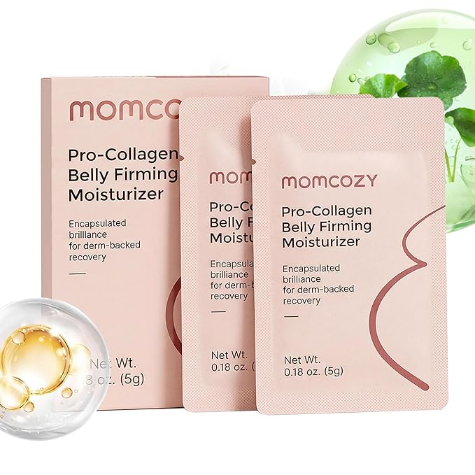 Momcozy Oil Capsule Cream for Stretch Marks, Sample Duo, EWG Verified, Clinically Tested, Non-Greasy, Safe for Pregnancy & Sensitive Skin, 0.36 oz (2 x 5g Sachets)