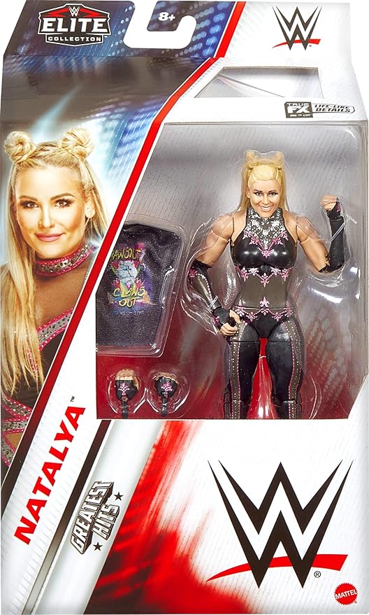 Mattel WWE Elite Action Figure & Accessories, Greatest Hits 2025, 6-inch Collectible Natalya with 25 Articulation Points & Swappable Hands