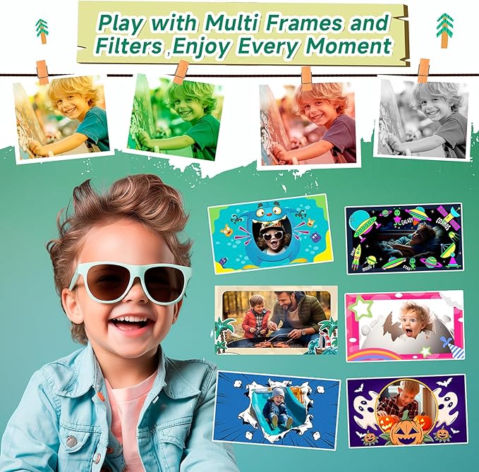 Kids Camera Toys for Boys Ages 4-8, Green Toddler Digital Camera 1080P HD with 32GB SD Card, for 6 Year Old Boys
