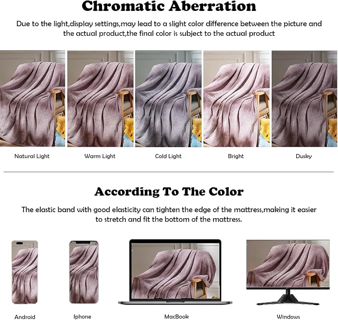 NEWCOSPLAY Fleece Leaves Pattern King Blanket, Light Purple, 90"x110" | Super Soft Throw Blanket, Lightweight Cozy Bed Sofa Blanket, Premium Silky Flannel Fleece, Travel Blanket for All Season Use