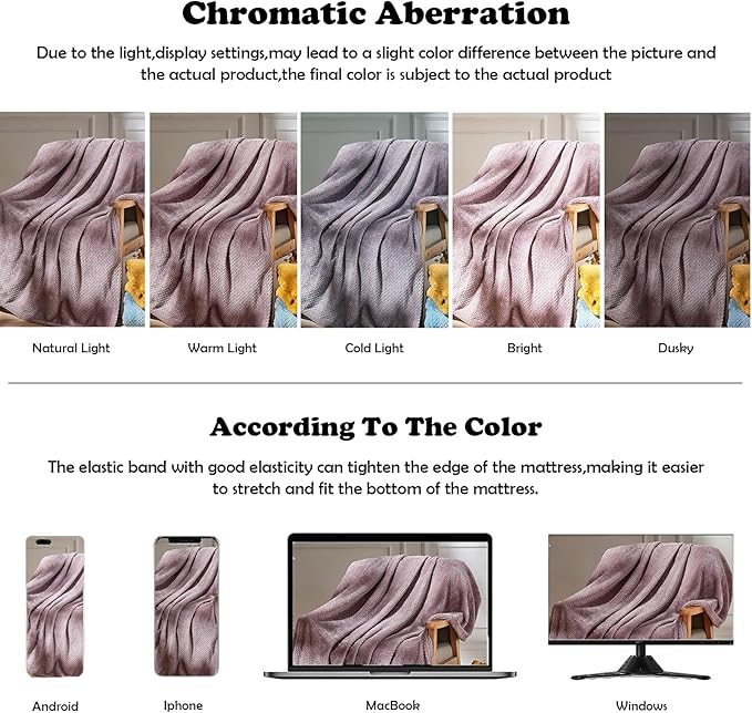 NEWCOSPLAY Fleece Leaves Pattern Throw Blanket, Light Purple, 50"x60" | Super Soft Throw Blanket, Lightweight Cozy Bed Sofa Blanket, Premium Silky Flannel Fleece, Travel Blanket for All Season Use