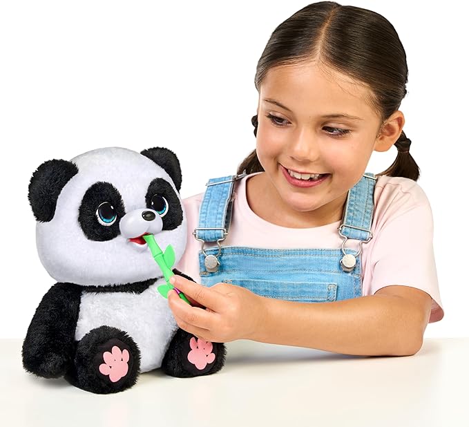 Little Live Pets My Baby Talking Panda ChuChu, Cuddly Panda Toy Plush with 50+ Sounds, Potty Dance, Kick, Feed, Kids Interactive Animal Toys Ages 4+