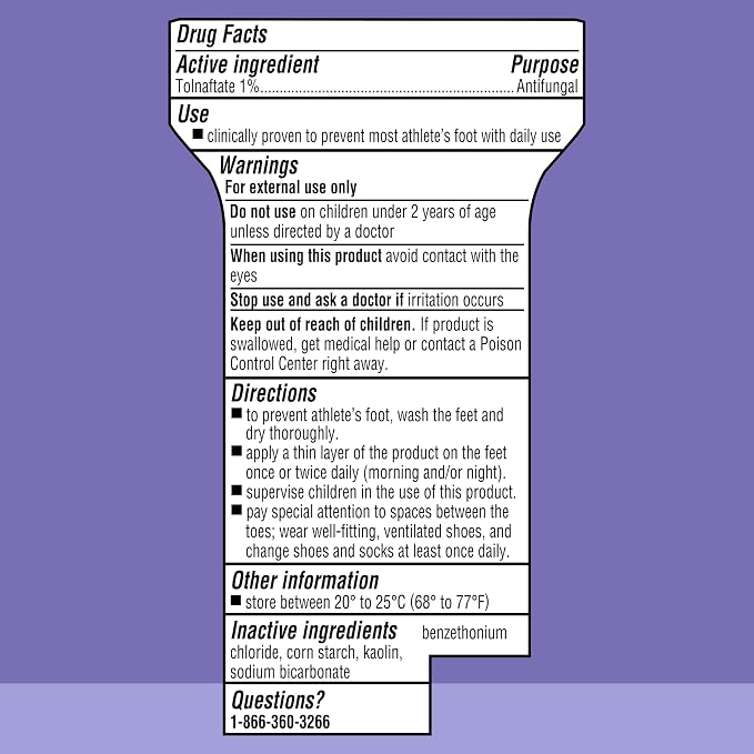 Lotrimin AF Athlete's Foot Daily Prevention Medicated Foot Powder, Tolnaftate Antifungal, Clinically Proven Prevention of Most Athlete's Foot, 3 Ounce (90 Grams) Bottle (Pack of 3)