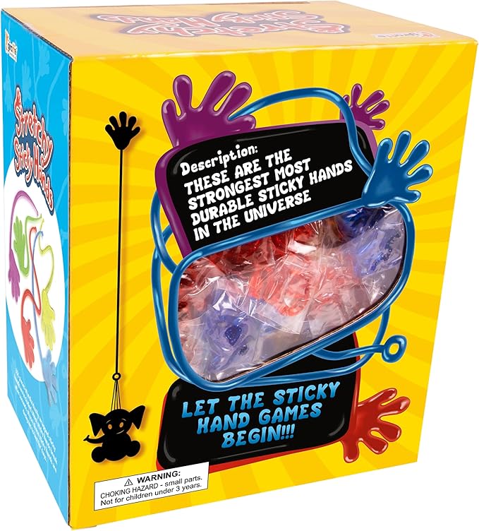 350 Pcs Bulk Sticky Hands for Kids - Mini Slappy Slap Little Small Hands Sticky Toy - Boys & Girls Goodie Bags Stuffers Party Favors for Birthday, Halloween, Treasure Box, Carnival Prizes Rewards