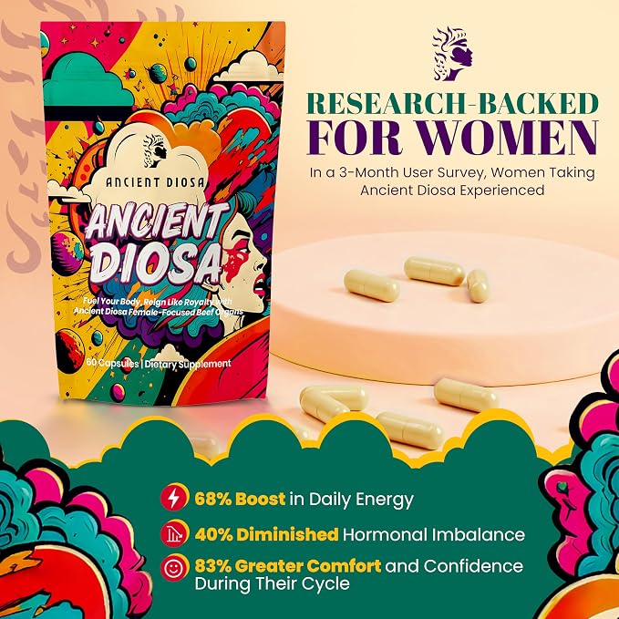 Female-Focused Beef Organ Complex Supplement 338 mg - Hormone Balance & Vitality Support for Women - 100% Grass Fed - Third Party Tested, USA Made, Gluten Free, Non GMO - 60 Capsules