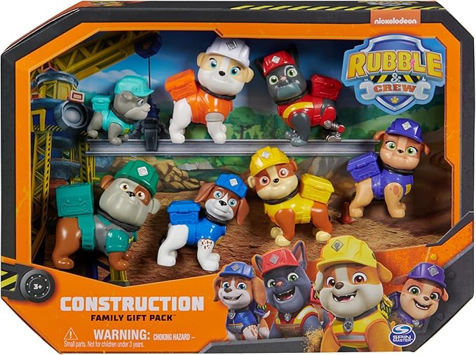 Rubble & Crew, Toy Figures Gift Pack, with 7 Collectible Action Figures, Kids Toys for Boys & Girls Ages 3+