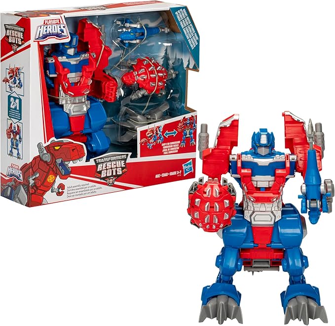 Transformers Rescue Bots Knight Watch Optimus Prime, Playskool Heroes Action Figure Toy (Amazon Exclusive)