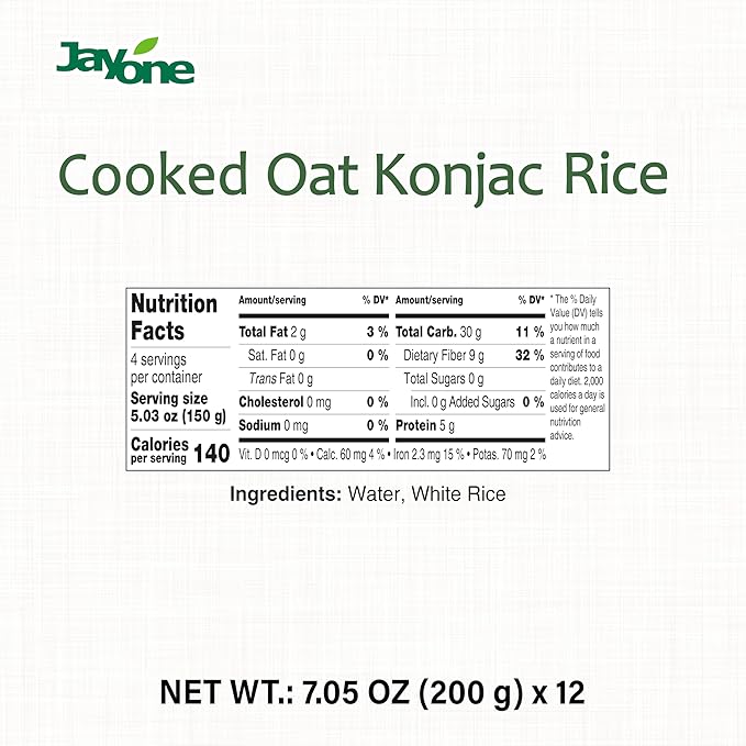 Jayone Instant Cooked Rice, Pantry Staple Bap, Sticky, Microwavable, Shelf Stable Asian Bap, Product of Korea, 5.3 oz (Pack of 4 / Oat Konjac Rice)